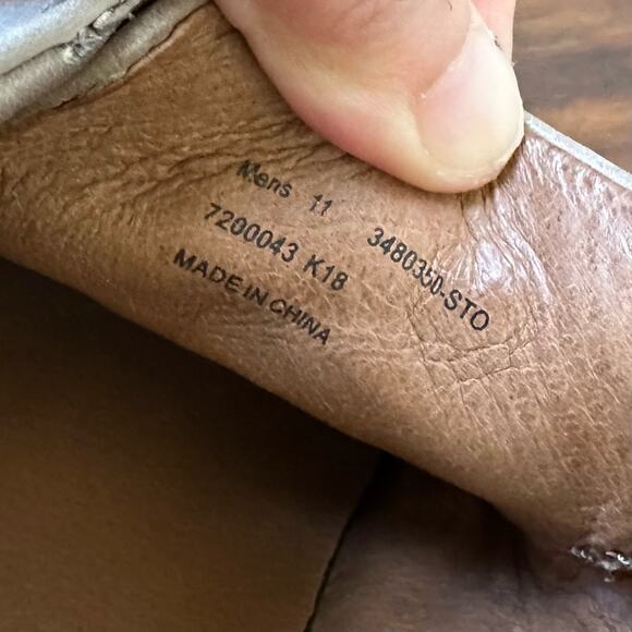 FRYE Walker Sneakers Gray Leather Lace Up Low Top Comfort Grunge - Picture 11 of 12